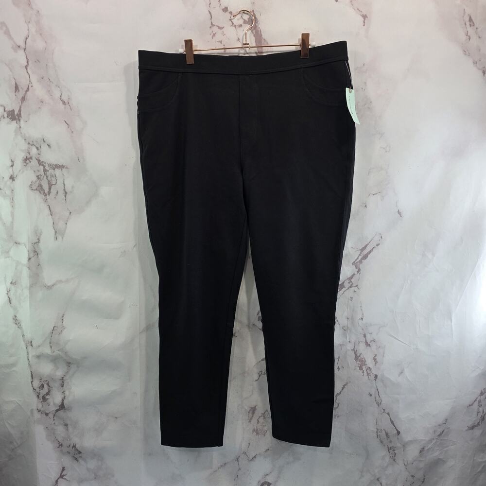 Sanctuary Pants Womens 2X Black Pull On High Rise Skinny Leggings Ponte
